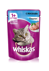 Whiskas для кошек паштет с лососем 85 гр.